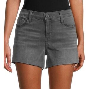 Hudson Kass grey wash high rise denim shorts 27